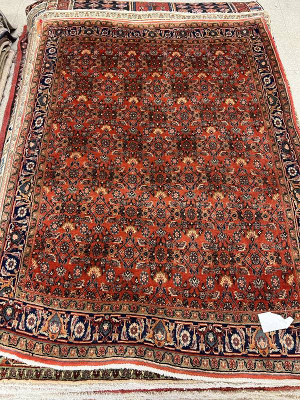 Rug Design: Bijar Persian Rug#: 1526 Rug Size: 3.9 ft x 5.2 ft