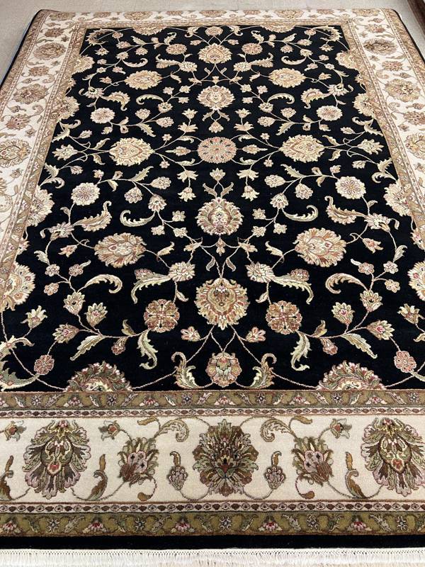 Rug Design: Silk & Wool - Kashan India Rug#: 212303 Rug Size: 9 ft x12 ft