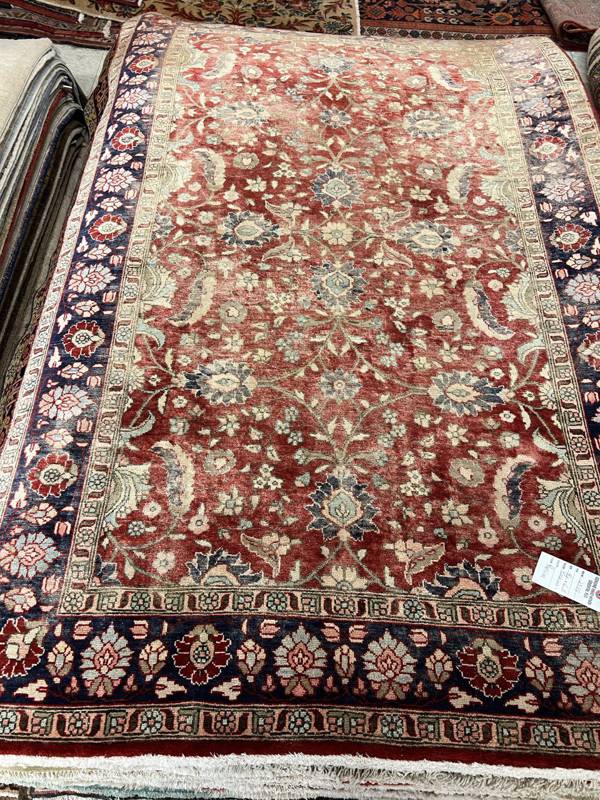 Rug Design: Kashan Persian Rug#: 2538 Rug Size: 4.1 ft x 6.7 ft