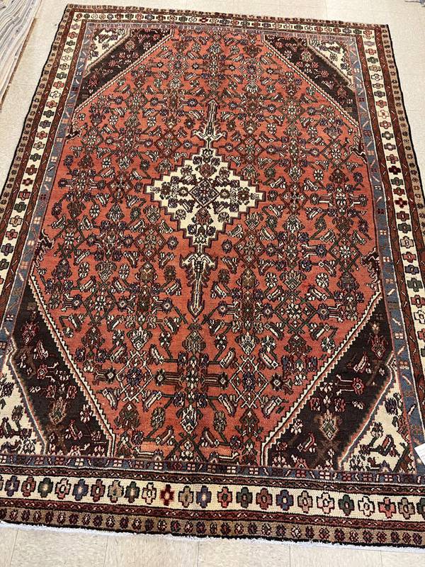 Rug Design: Hamedan Persian  Rug#: 2540 Rug Size: 5.10 ft x9.6  ft