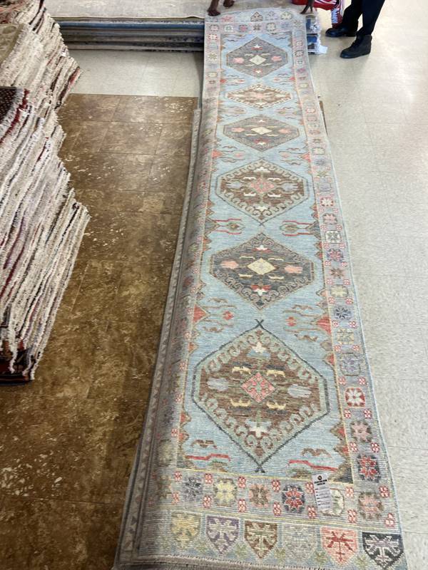 Rug Design: Oushak Pakistan Rug#: 3384 Rug Size: 2.10 ft x14 ft