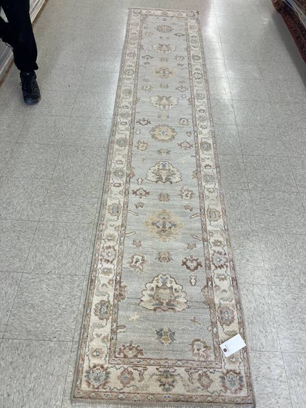 Rug Design: Oushak Pakistan Rug#: 4111 Rug Size: 2.6 ft x11.10ft