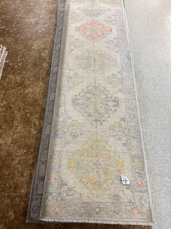 Rug Design: Oushak Pakistan Rug#: 4122  Rug Size: 2.8 ft x8.1 ft
