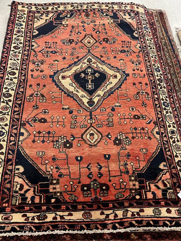 Rug Design: Hamedan Persian Rug#: 5167 Rug Size: 4.3 ft x 6.2 ft